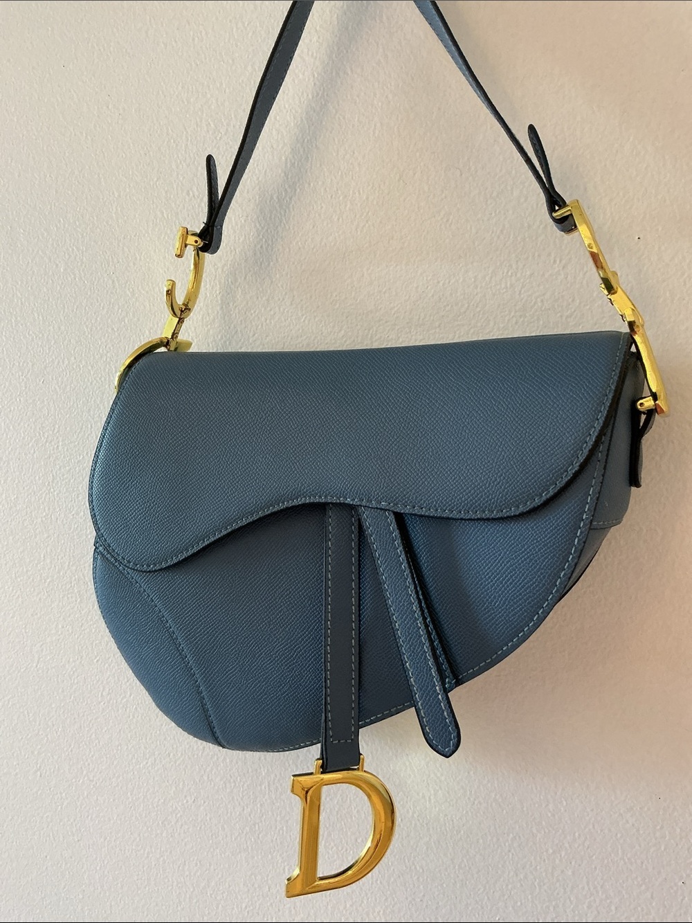 Saddle Style Bag D Monogram Powder Blue - Picture 4 of 4